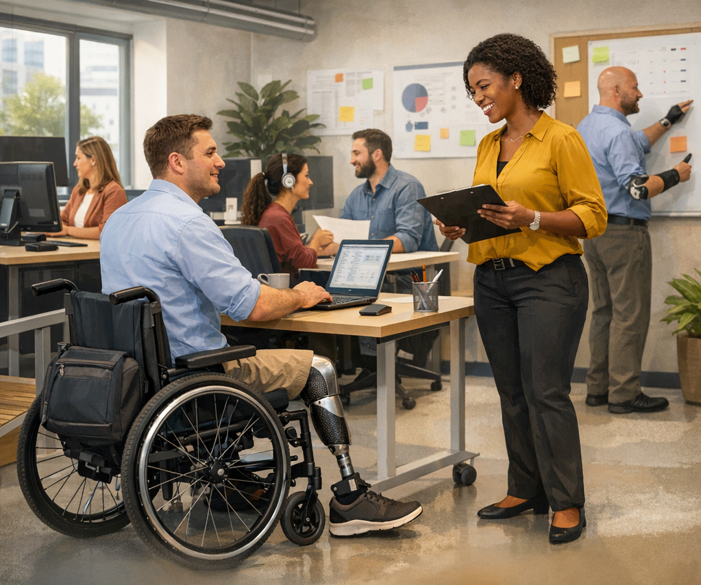 השתלבות חברתית של עובדים עם מוגבליות פיזיות גלויות